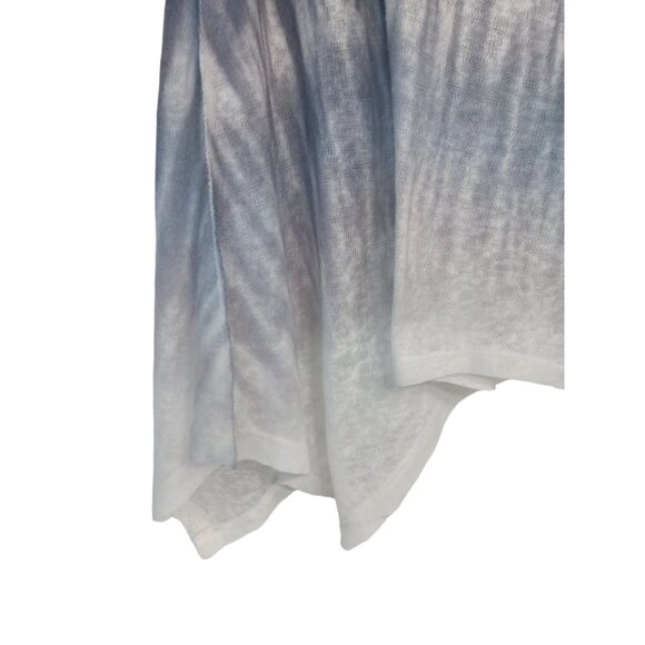 Women's Short Sleeve Tie-Dyed Tunic Top-MEDIUM-Casual Loose Fit-Long- Semi-Sheer - Picture 4 of 10